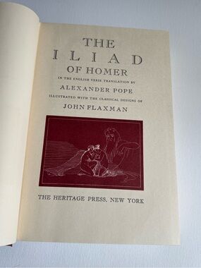 The Iliad of Homer - Alexander Pope - Illustrated Edition 1943, Hermitage Press